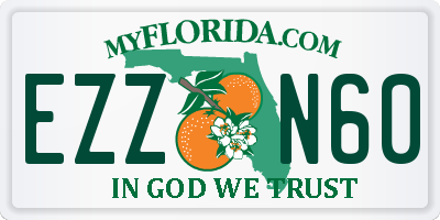 FL license plate EZZN60