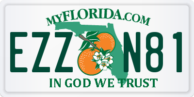 FL license plate EZZN81