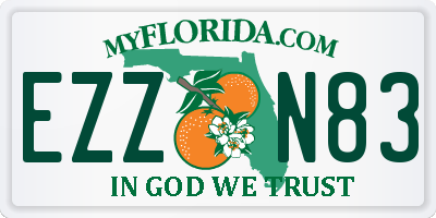 FL license plate EZZN83