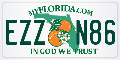 FL license plate EZZN86