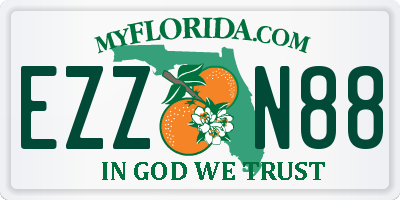 FL license plate EZZN88