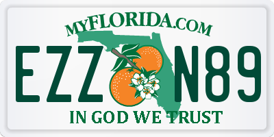 FL license plate EZZN89