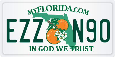 FL license plate EZZN90