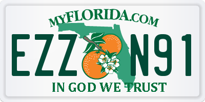 FL license plate EZZN91