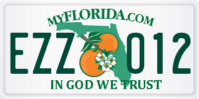 FL license plate EZZO12