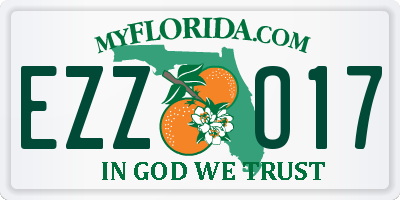 FL license plate EZZO17