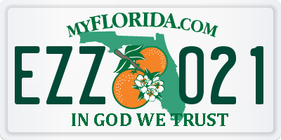 FL license plate EZZO21