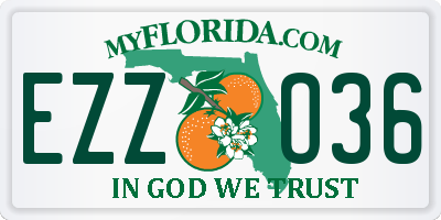 FL license plate EZZO36