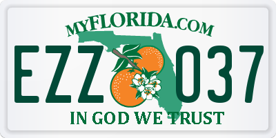 FL license plate EZZO37