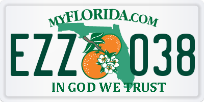 FL license plate EZZO38