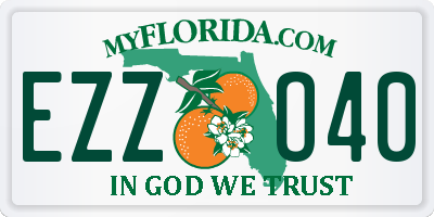 FL license plate EZZO40