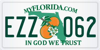 FL license plate EZZO62