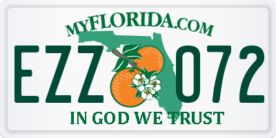 FL license plate EZZO72