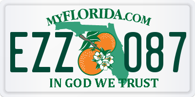 FL license plate EZZO87