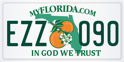 FL license plate EZZO90