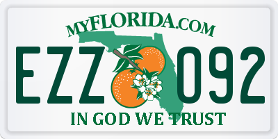 FL license plate EZZO92