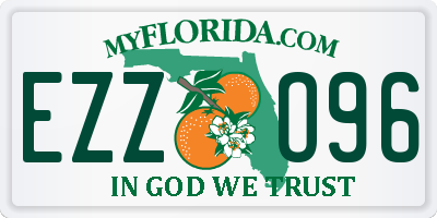 FL license plate EZZO96