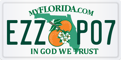 FL license plate EZZP07