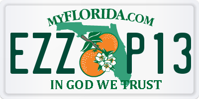 FL license plate EZZP13