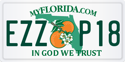 FL license plate EZZP18