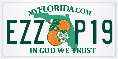 FL license plate EZZP19