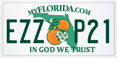 FL license plate EZZP21