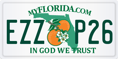 FL license plate EZZP26