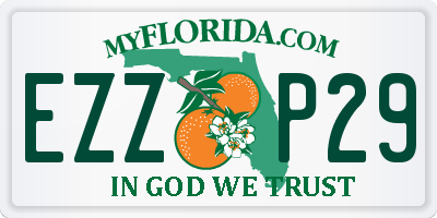 FL license plate EZZP29