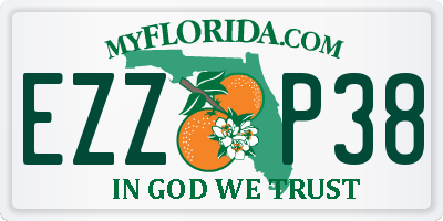 FL license plate EZZP38