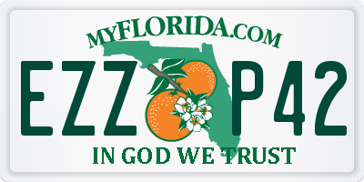 FL license plate EZZP42