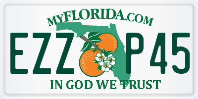 FL license plate EZZP45