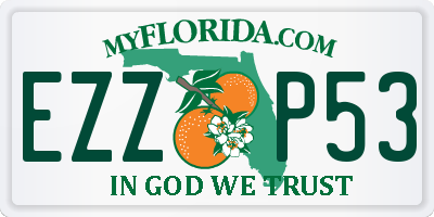 FL license plate EZZP53