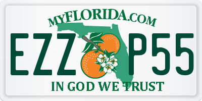 FL license plate EZZP55