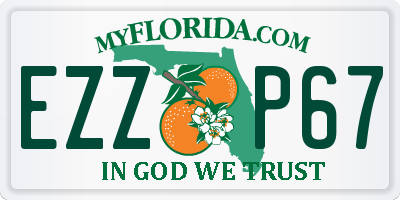 FL license plate EZZP67