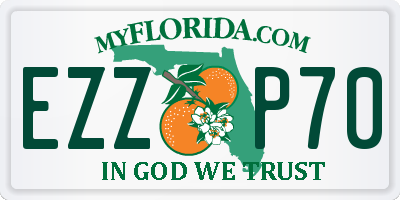 FL license plate EZZP70