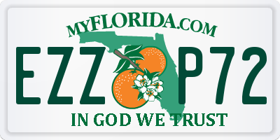 FL license plate EZZP72