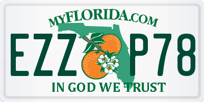 FL license plate EZZP78