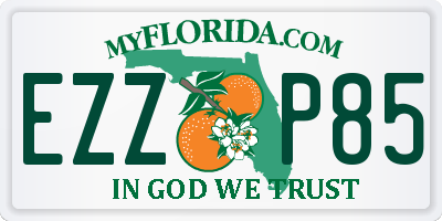 FL license plate EZZP85