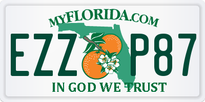 FL license plate EZZP87