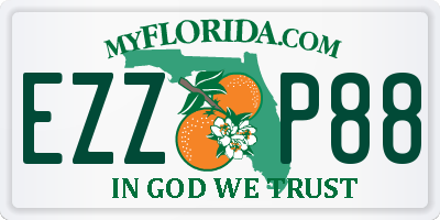 FL license plate EZZP88