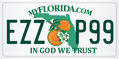 FL license plate EZZP99