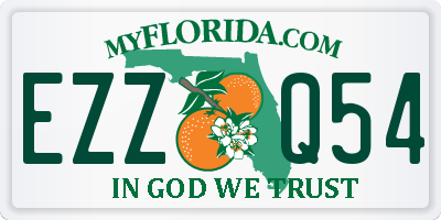 FL license plate EZZQ54