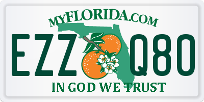 FL license plate EZZQ80