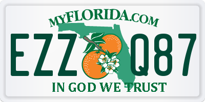 FL license plate EZZQ87