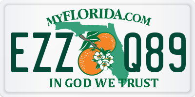 FL license plate EZZQ89