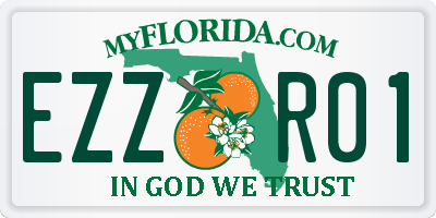 FL license plate EZZR01