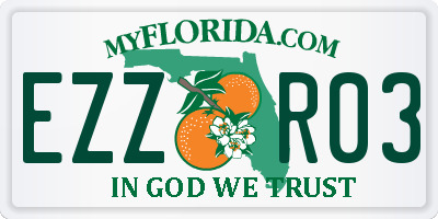 FL license plate EZZR03