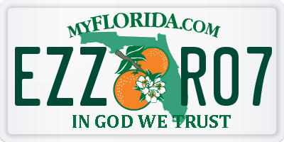 FL license plate EZZR07