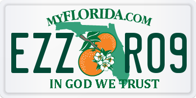 FL license plate EZZR09