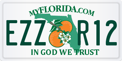 FL license plate EZZR12